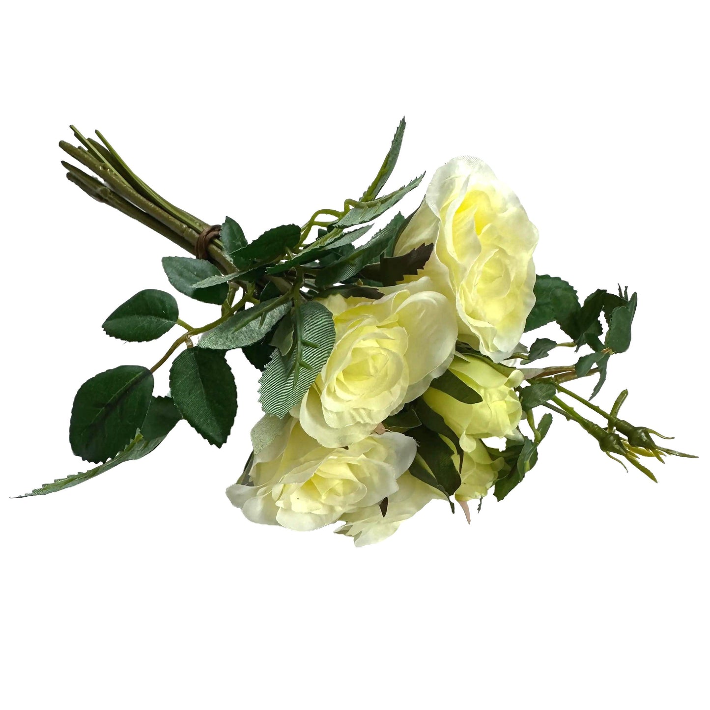 Artificial Rose Flower Bundle Bouquet 25cm - Cream