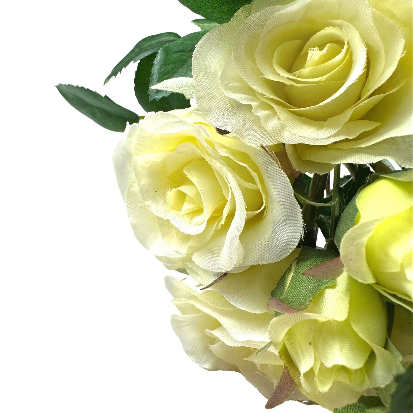 Artificial Rose Flower Bundle Bouquet 25cm - Cream