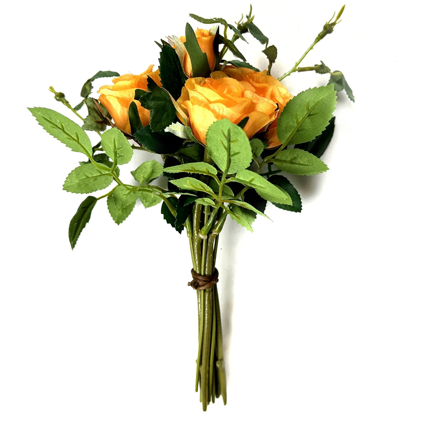Artificial Rose Flower Bundle Bouquet 25cm - Orange