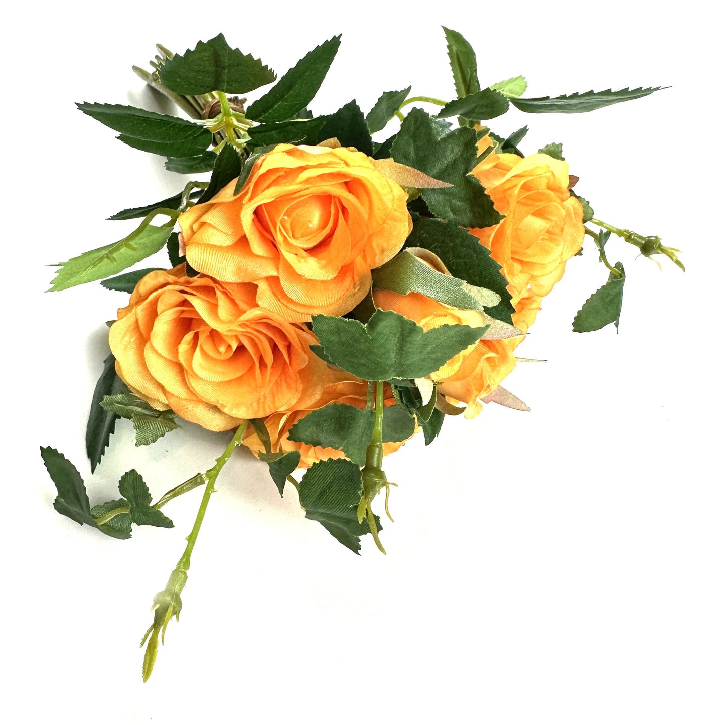 Artificial Rose Flower Bundle Bouquet 25cm - Orange