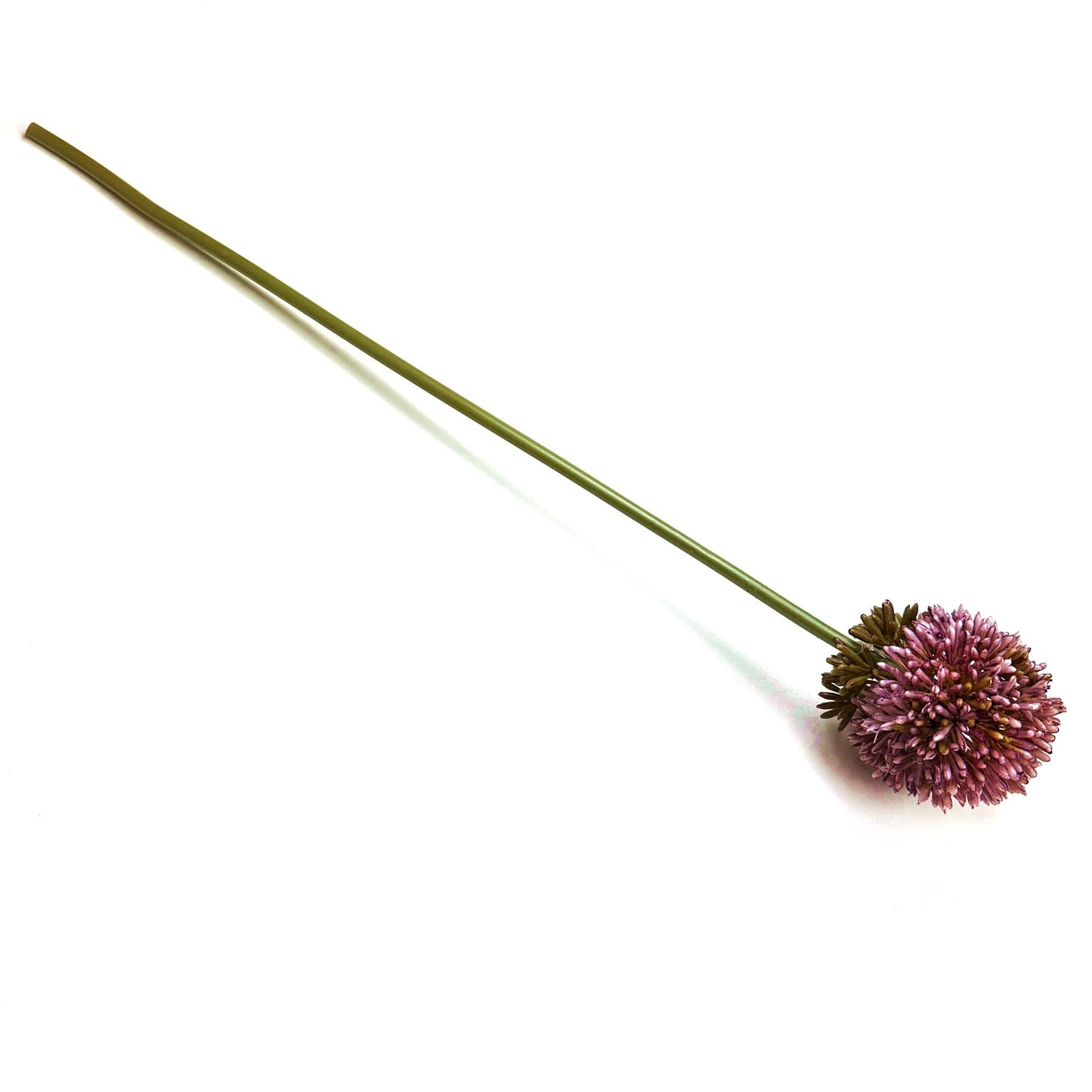 Artificial Allium Stem With Pink Faux Flowers