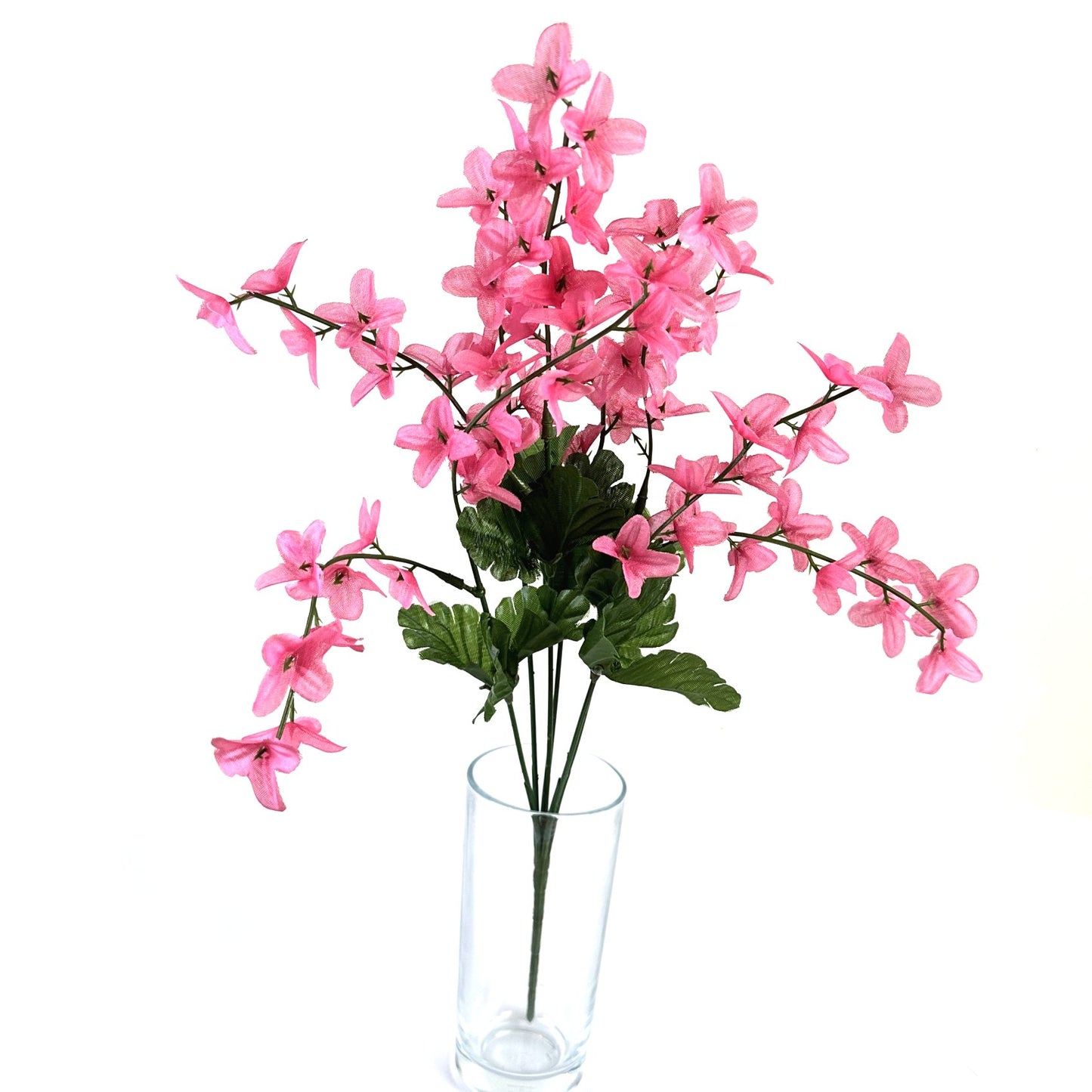 Artificial Forsythia Blossom Bush with Pink Flowers 40cm