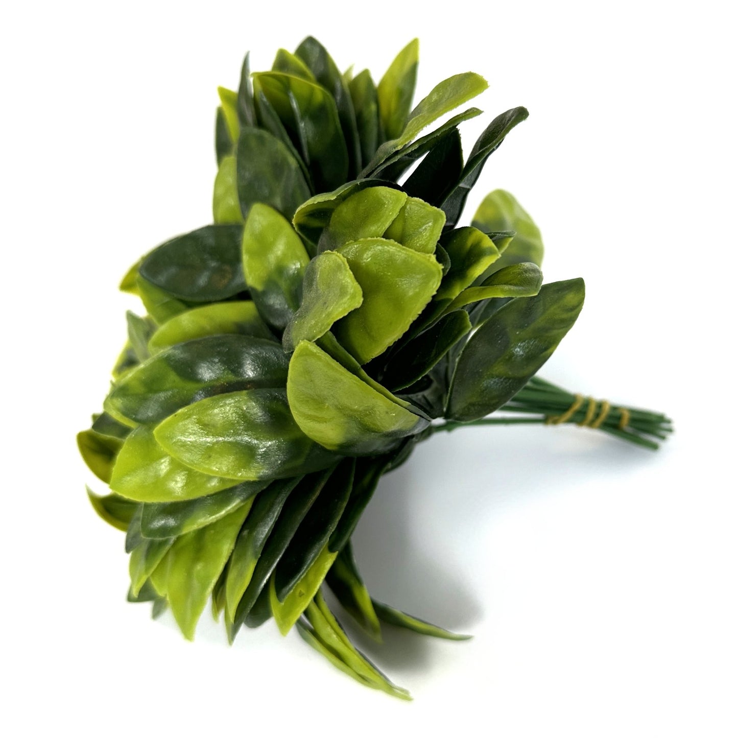 Artificial Green Foliage Two Tone Leaf Pick 15cm
