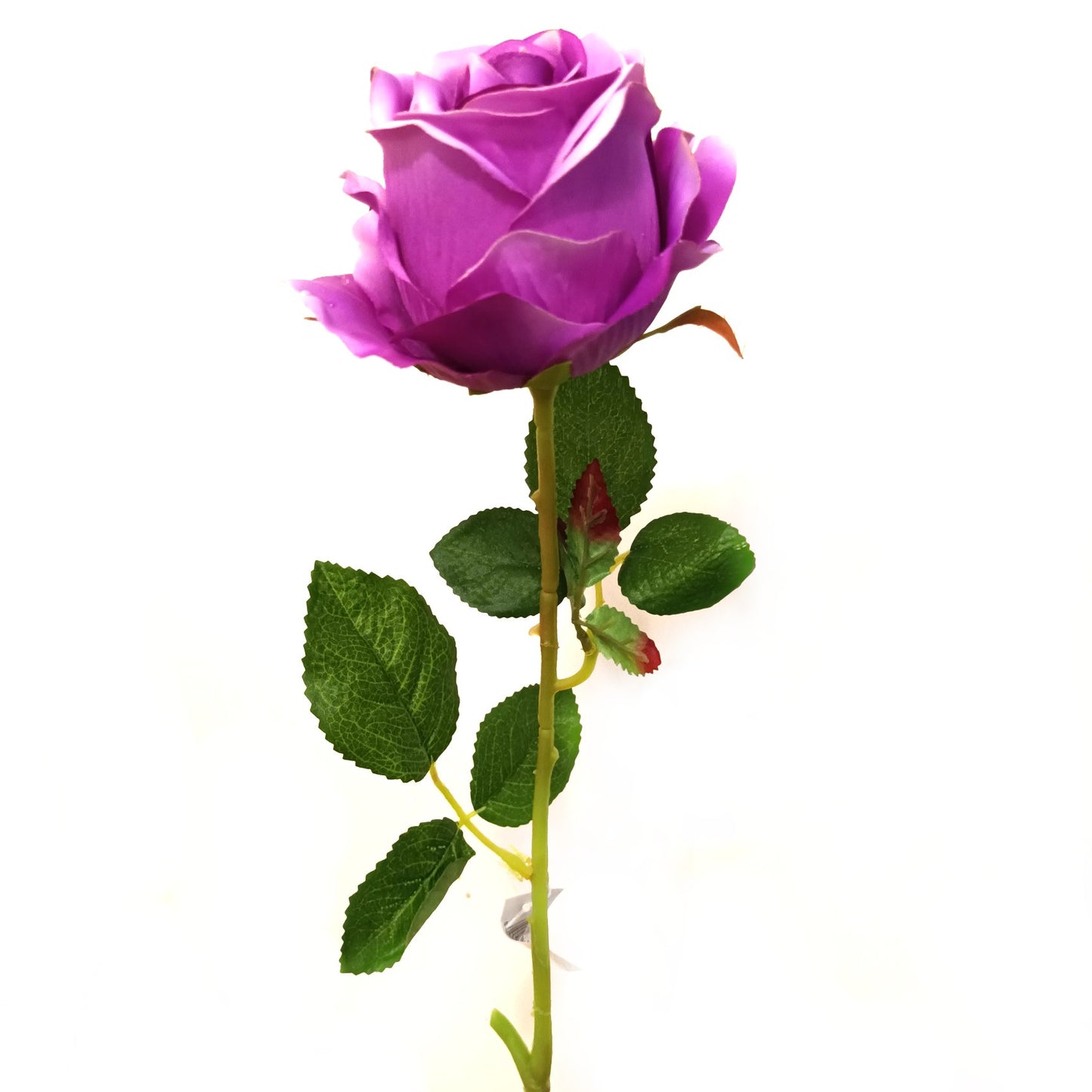 Artificial Globe Rose Flower Stem Dark Pink 59cm