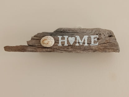 'Home' Original Devon Rustic Driftwood Wall Art 27cm