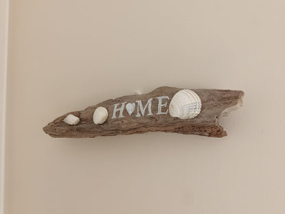 'Home' Original Devon Rustic Driftwood Wall Art 34cm