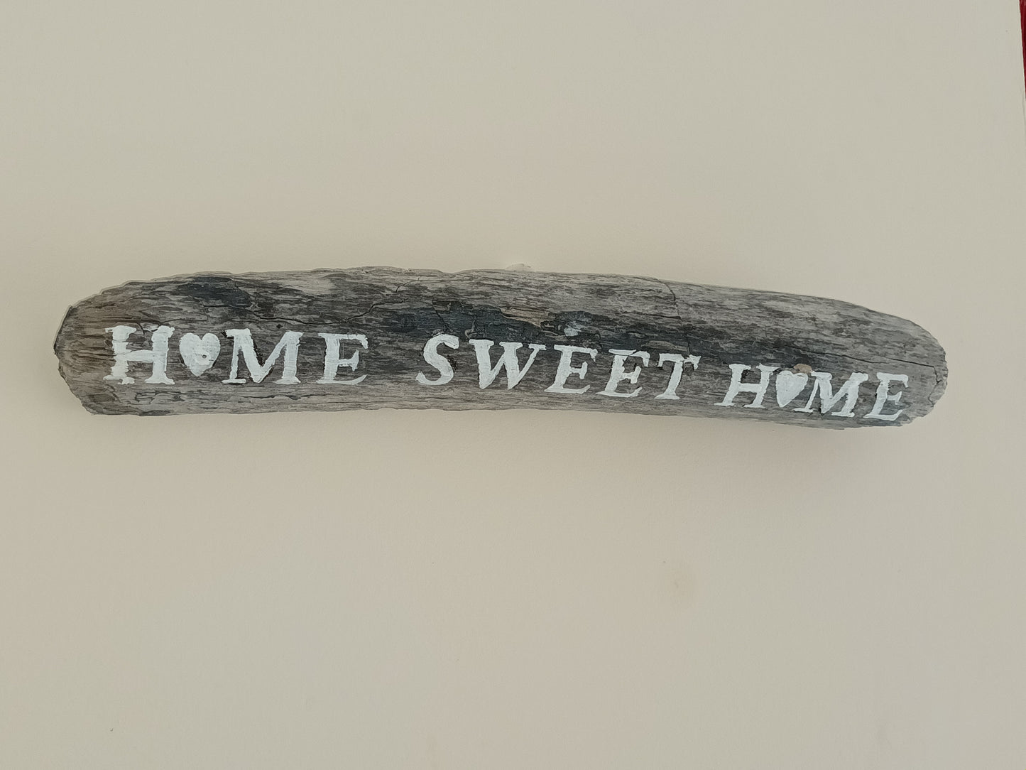 'Home Sweet Home' Original Devon Rustic Driftwood Wall Art 37cm