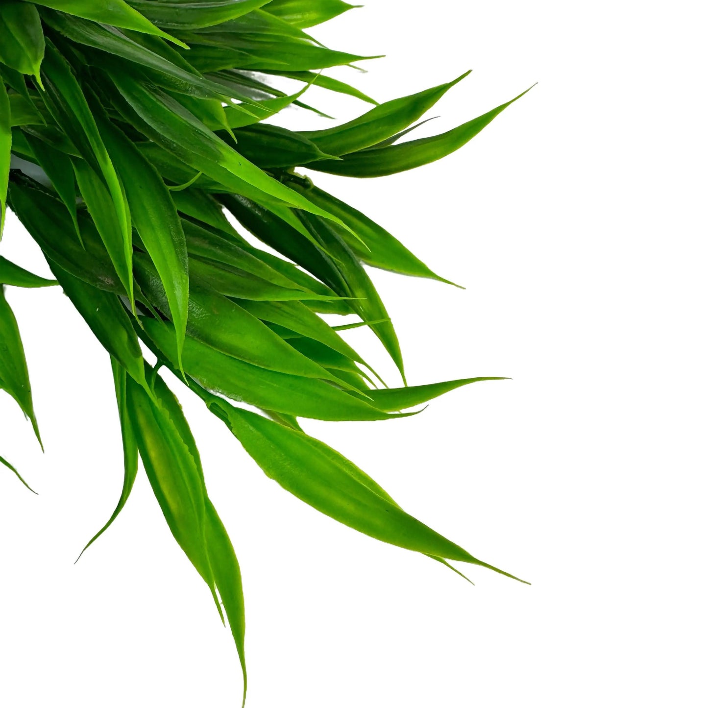 Artificial Green Grass Bush With Pointed Leaves 36cm