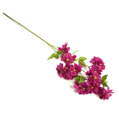 Artificial Apple Blossom Branch 87cm - Dark Pink Flowers