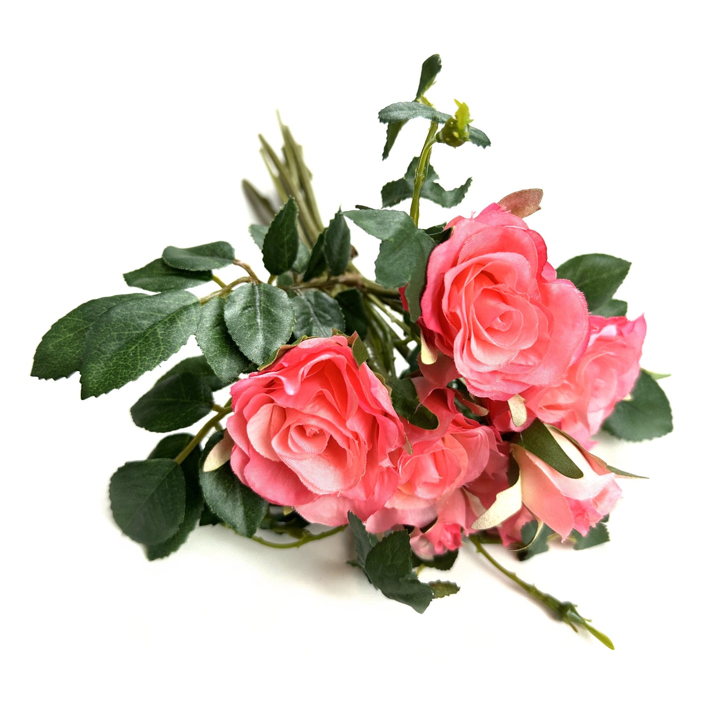 Artificial Rose Flower Bundle Bouquet 25cm - Pink