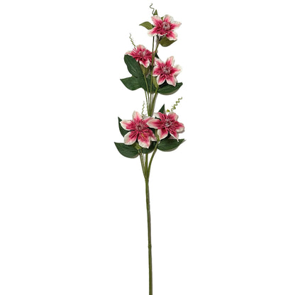 Artificial Pink Clematis Flower Stems