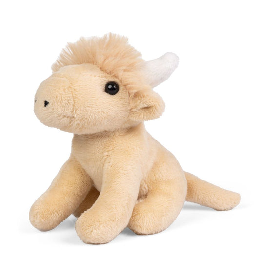 Little LIGHT BROWN 10cm Highland Cow Soft Toy