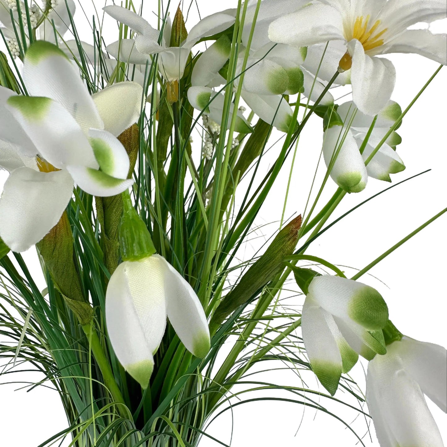 Artificial Grass and Snowdrops Flower Arrangement