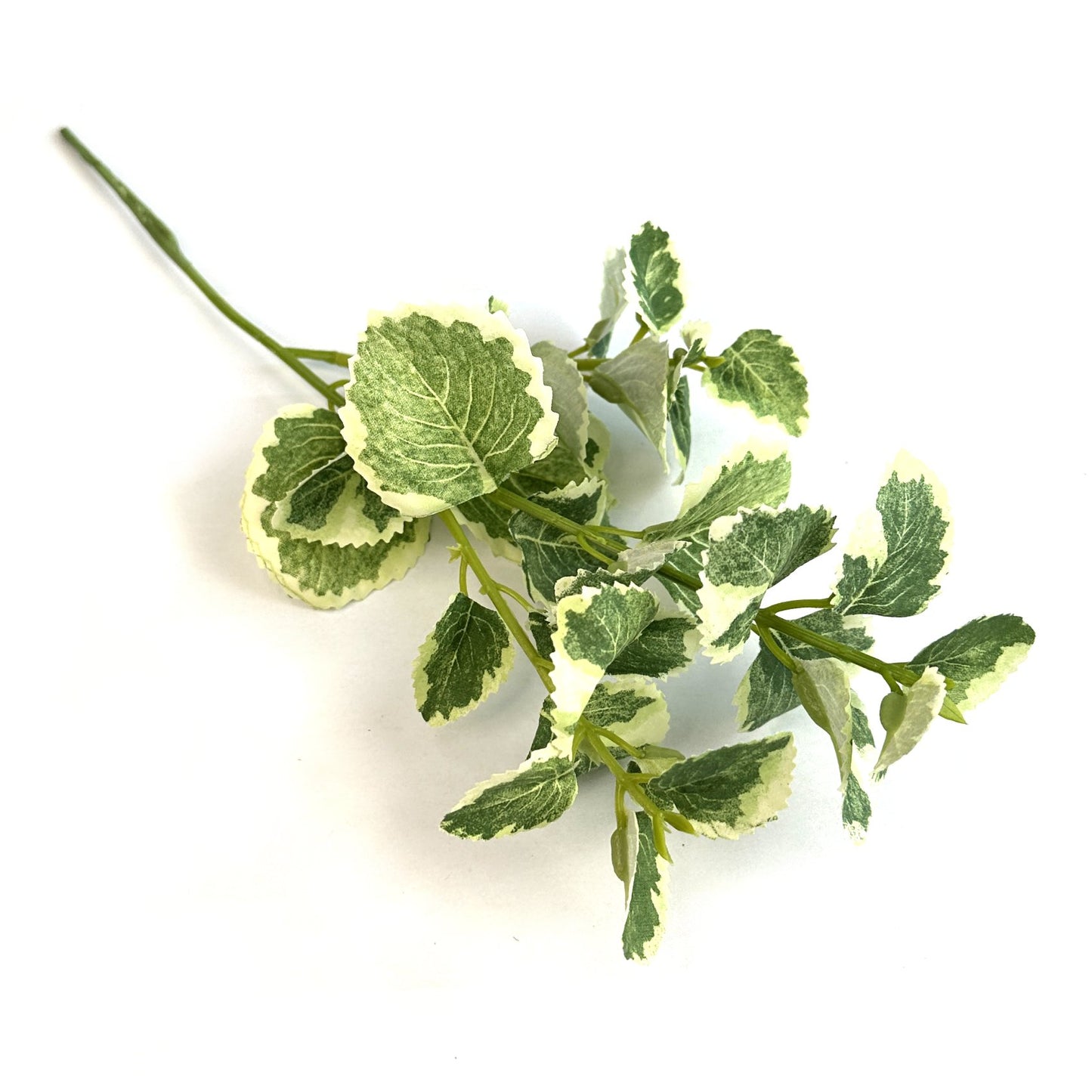 Artificial Variegated Patchouli Leaf Spray 31cm