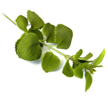 Artificial Patchouli Leaf Stem With Flocked Leaves 27cm
