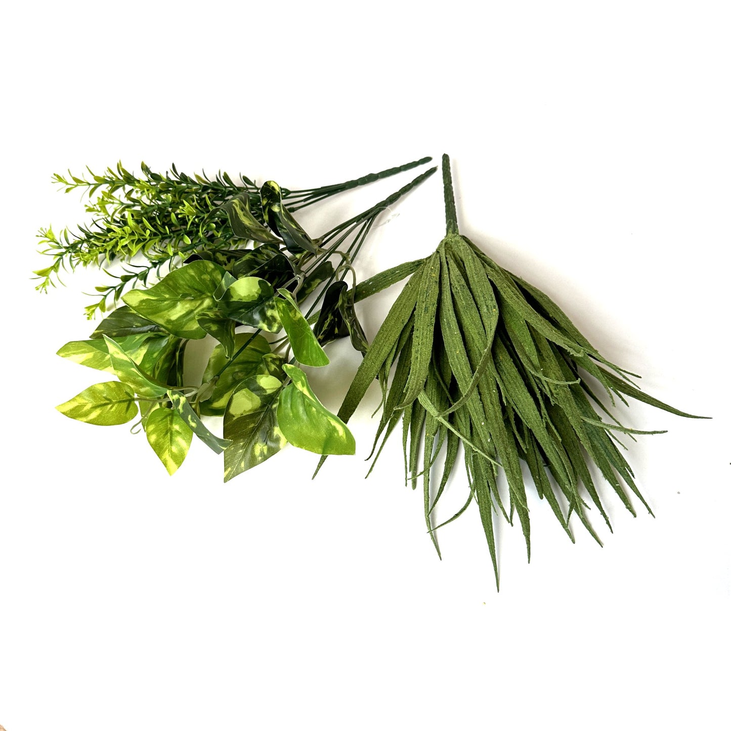Artificial Plant 3pc Pack - Pothos, Tea Leaf and Sword Grass Bushes
