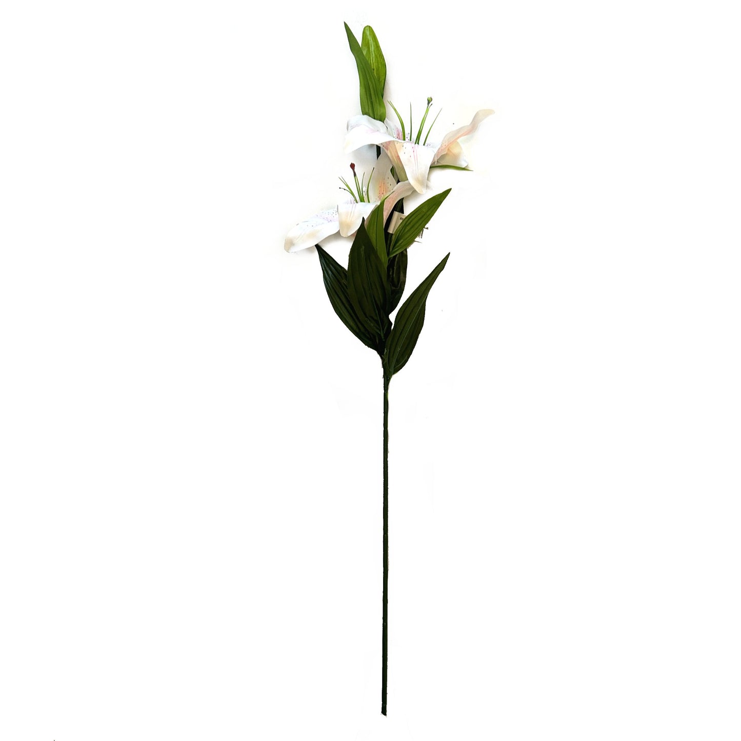 Artificial Tiger Lily Flower Stem 84cm - Ivory and Pink