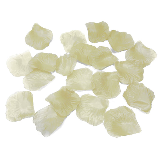 Ivory Fabric Artificial Rose Petals