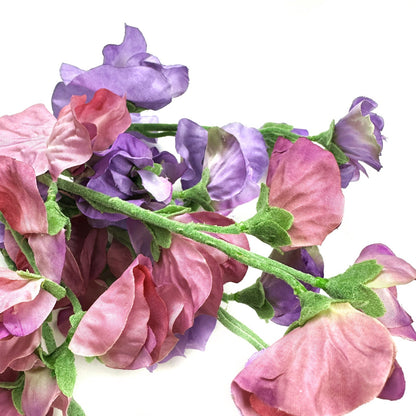 Artificial Sweet Pea Flower Bundle 43cm - Lilac and Pink