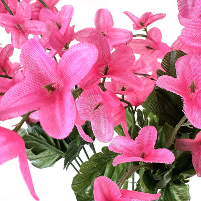 Artificial Forsythia Blossom Bush with Pink Flowers 40cm