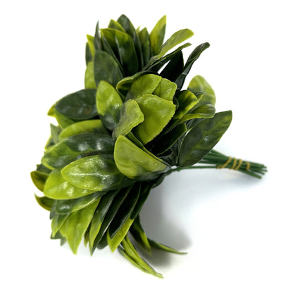 Artificial Green Foliage Two Tone Leaf Pick 15cm