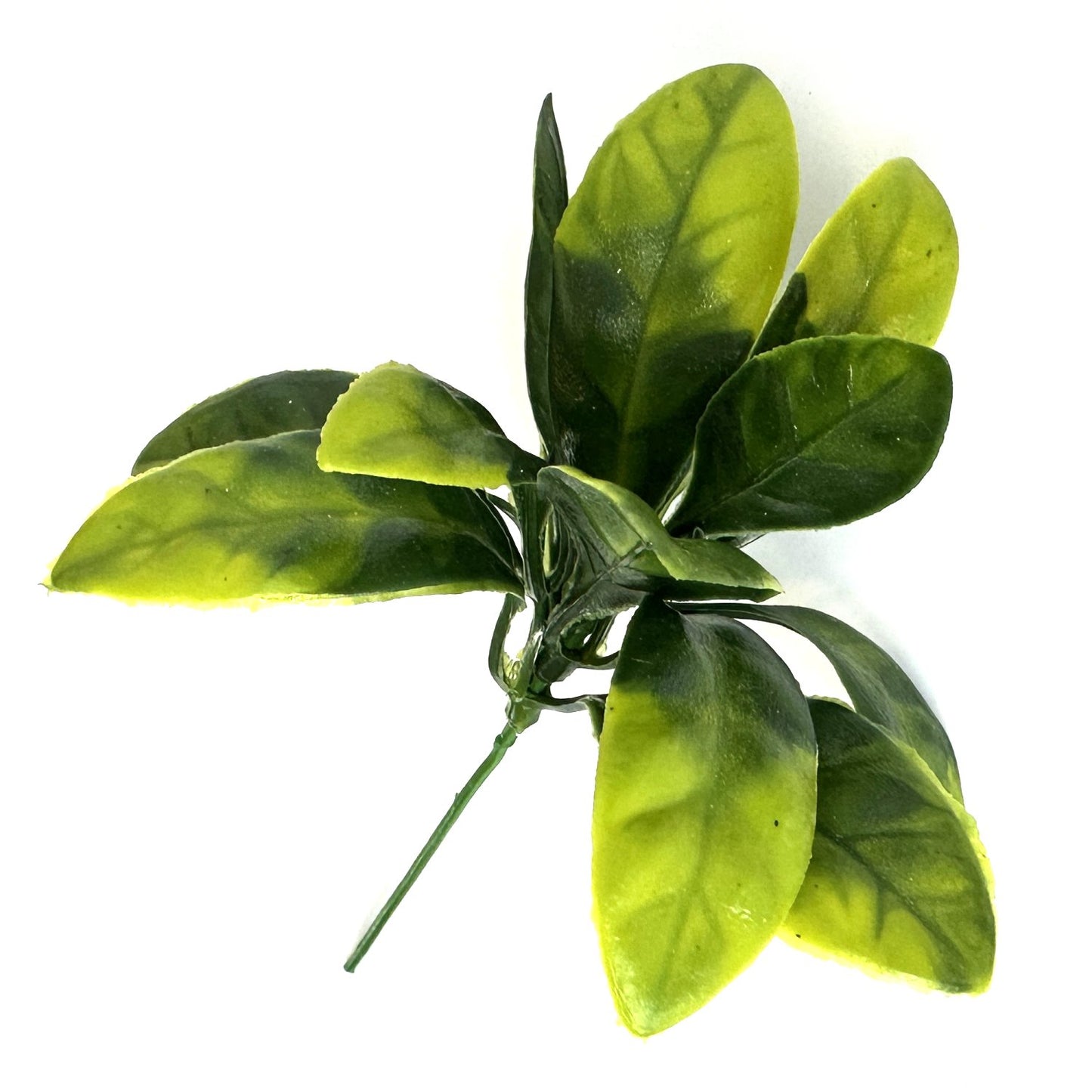 Artificial Green Foliage Two Tone Leaf Pick 15cm