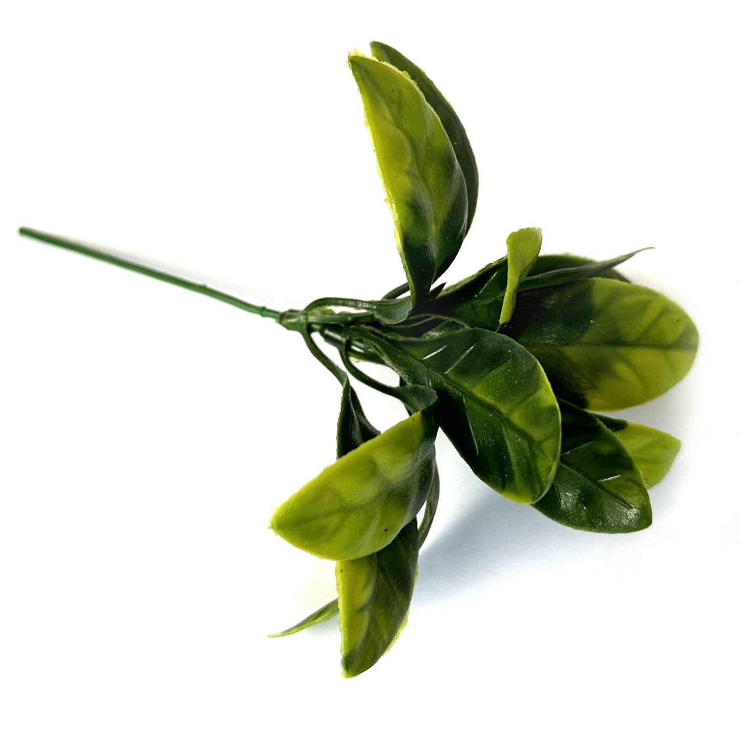 Artificial Green Foliage Two Tone Leaf Pick 15cm