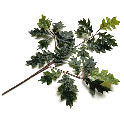 Artificial Oak Leaf Branch 68cm - Dark Green