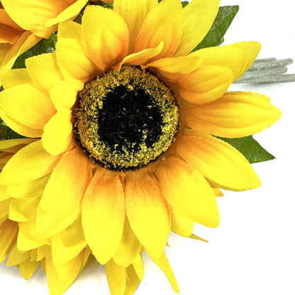 Artificial Sunflower Bundle 7 Yellow Flowers 40cm
