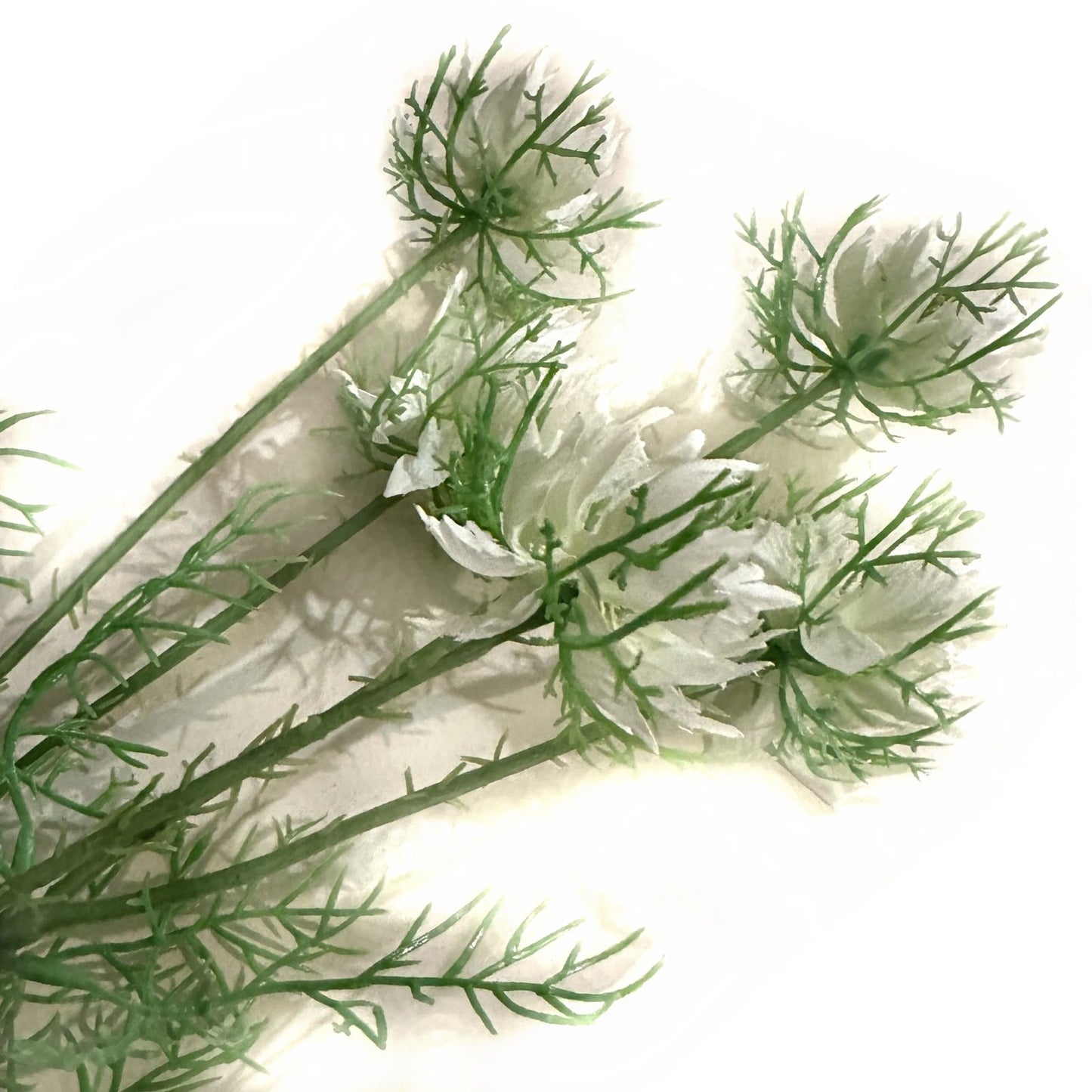 Artificial Nigella Flower Stem 57cm - White