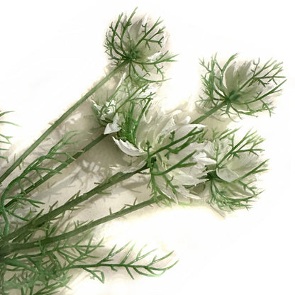 Artificial Nigella Flower Stem 57cm - White