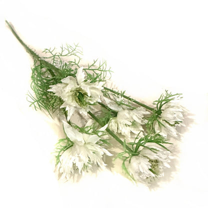 Artificial Nigella Flower Stem 57cm - White