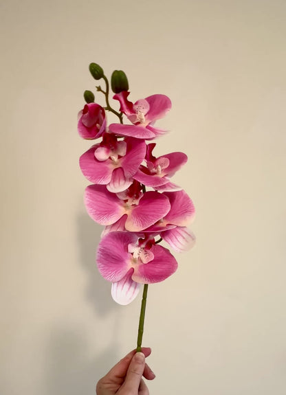 75cm Artificial Pink Phalaenopsis Orchid Flower Stem