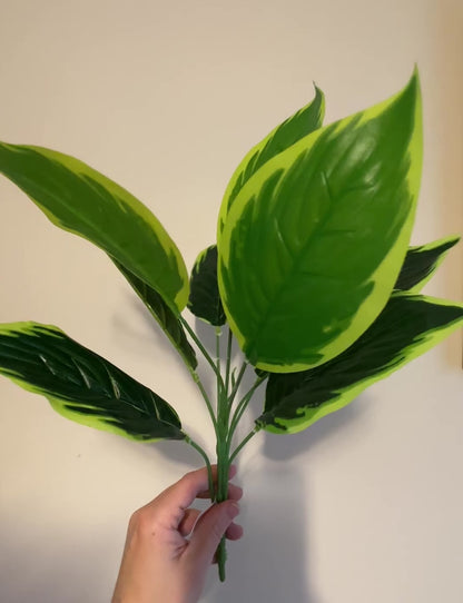 Artificial Faux Leafy Bush Plant 40cm