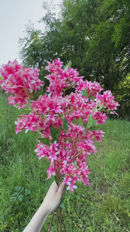 Artificial Stephanotis Blossom Branch with Pink Flowers 97cm