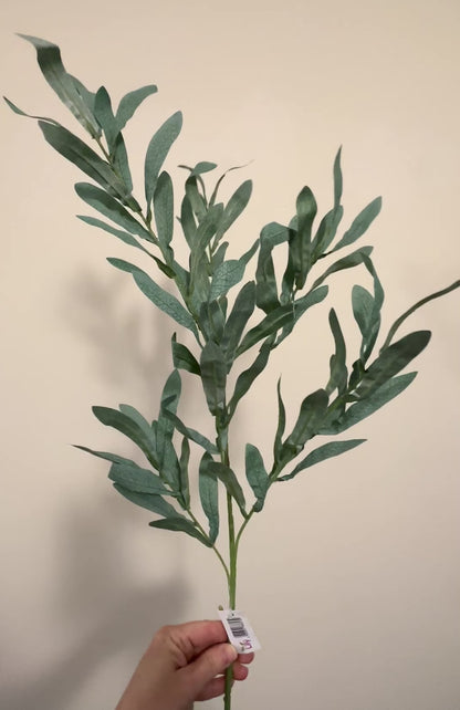 Artificial Green Olive Leaf Foliage Spray 98cm