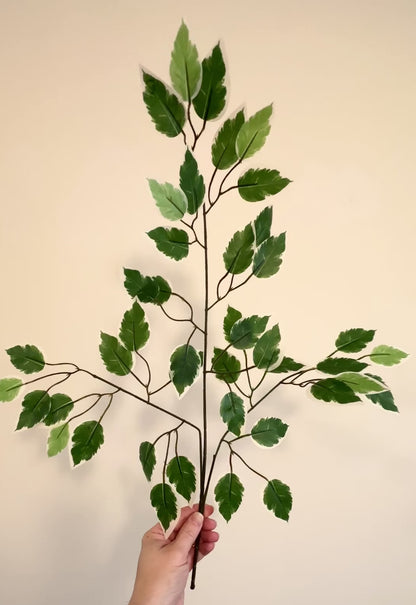 Artificial Varigated Ficus Leaf Branch 60cm