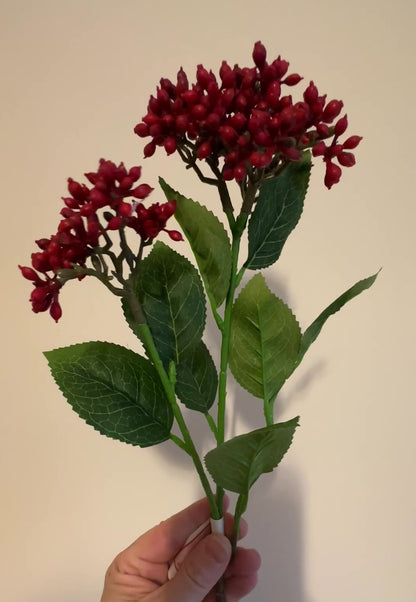 Artificial Japanese Berry Stem Sprays 55cm - Skimmia Japonica