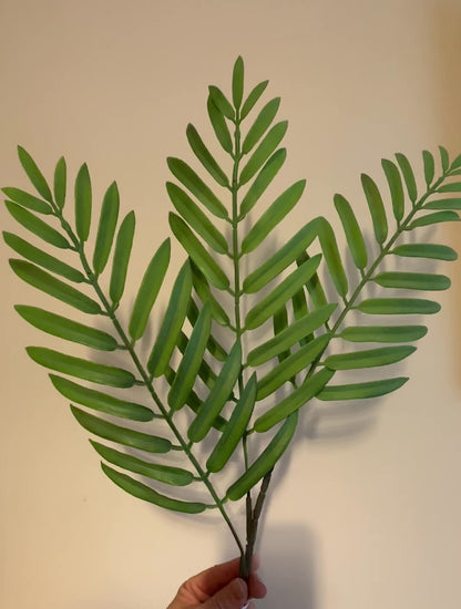 Artificial Fern/Palm Leaf Spray 64cm with 3 Leaves