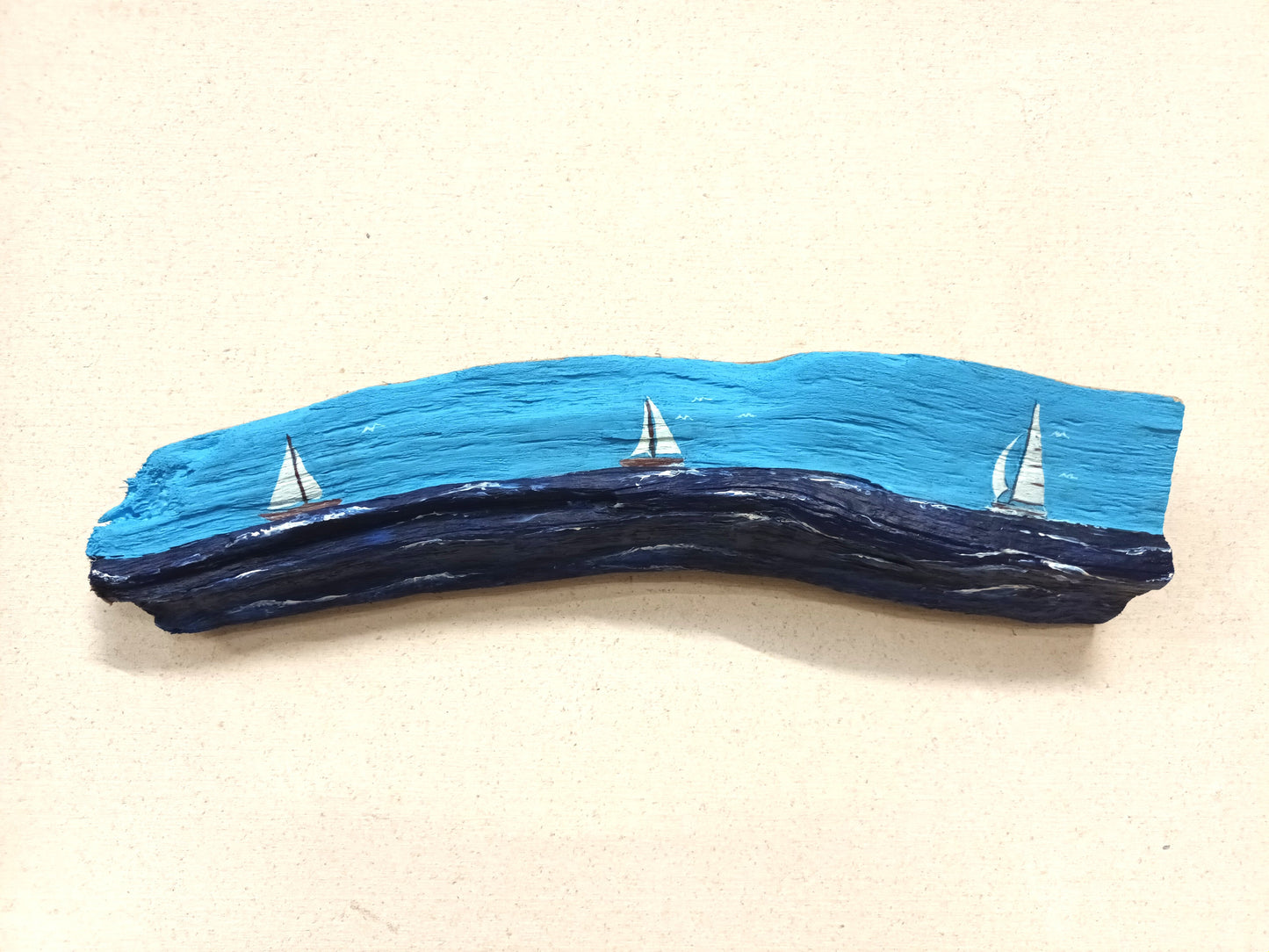 'Sail Boats' Original Devon Driftwood Wall Art