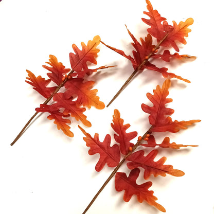 Artificial Oak Tree Stem With Autumn Leaves