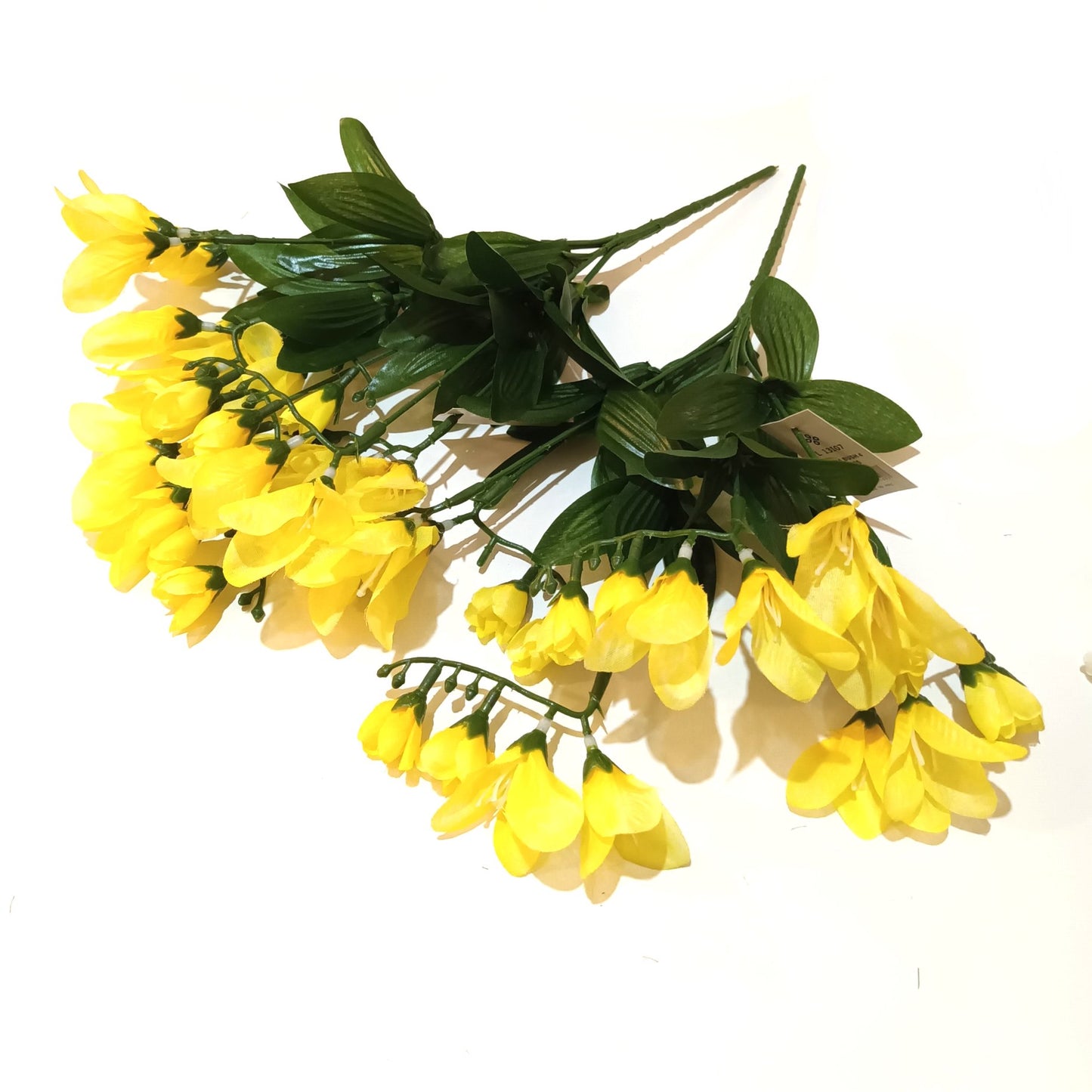 Artificial Freesia Bush with Yellow Flowers 35cm