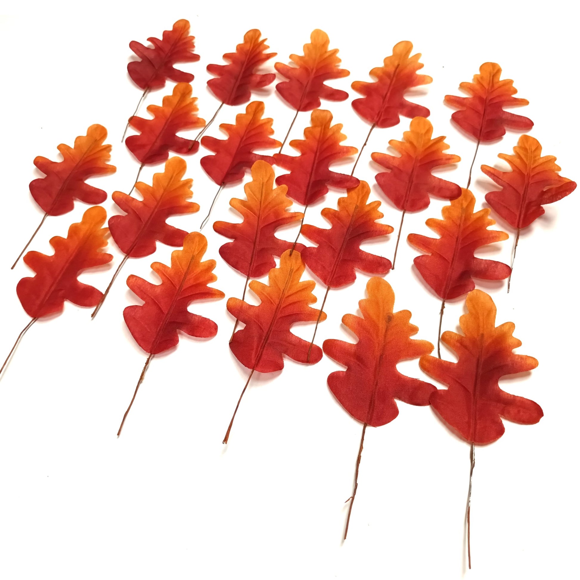 Artificial Oak Tree Autumn Leaves Brown and Orange