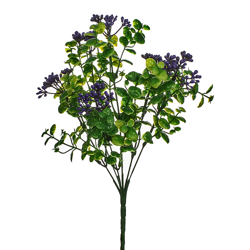 Artificial Berry Bush Plant with Purple Berries