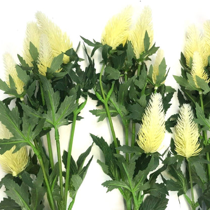 Artificial Sea Holly Spray with Cream Flowers - 70cm