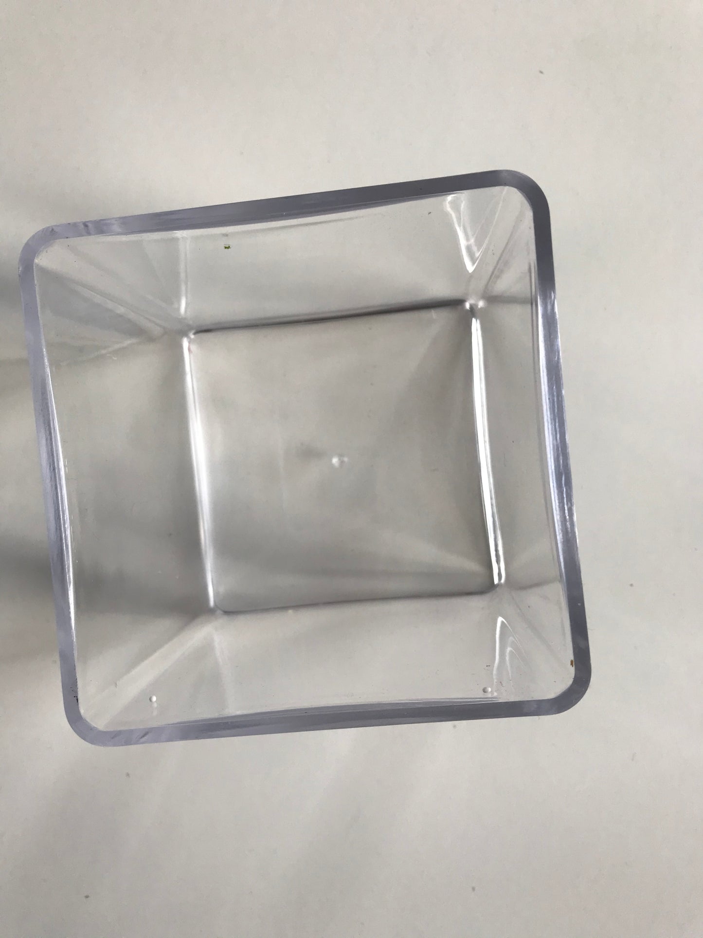 10cm Cube Clear Plastic Planter/Vase