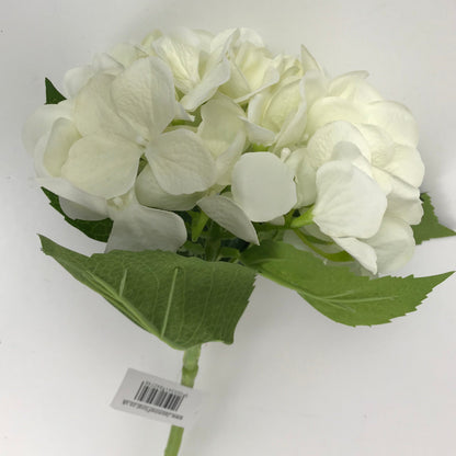 Large Artificial Hydrangea Flower Stem Ivory - 51 cm