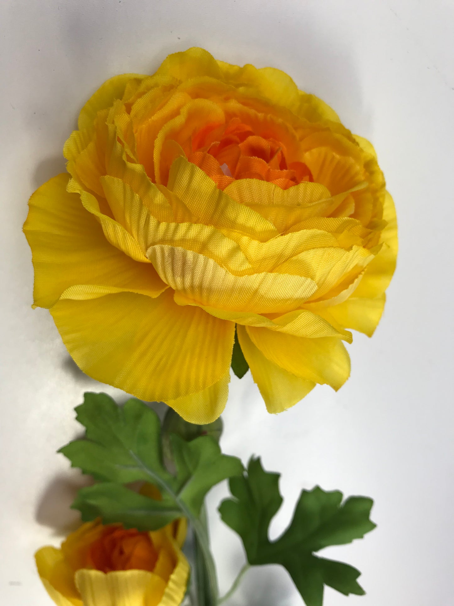 Artificial Ranunculus Flower Spray With Yellow Flowers 70cm