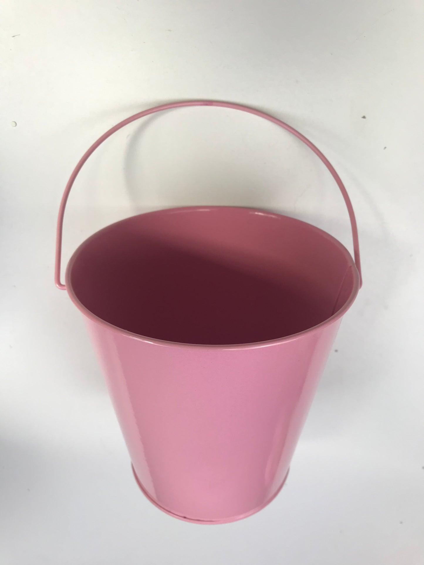 Pink Metal Bucket With Handle 13cm